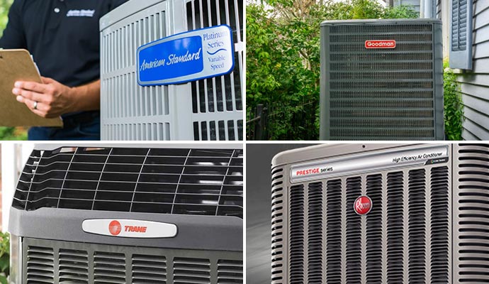 Collage of different types of HVAC device