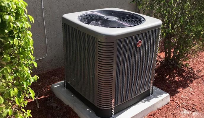 Installed central AC in outdoor