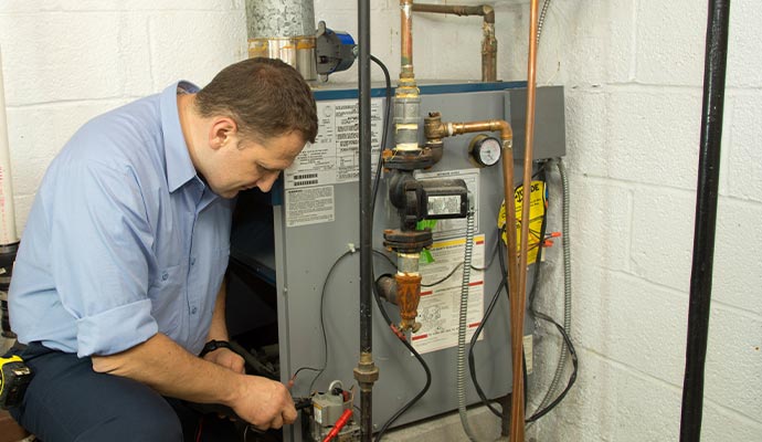 Central heating system maintenance service