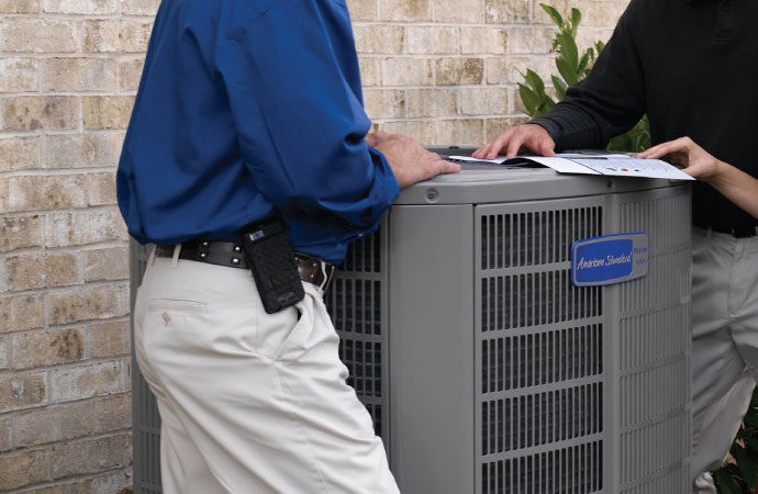 Discussing HVAC-related issues.