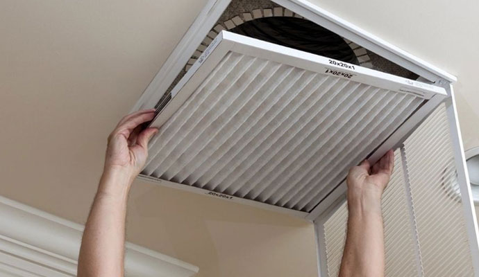 HVAC air filter replacement