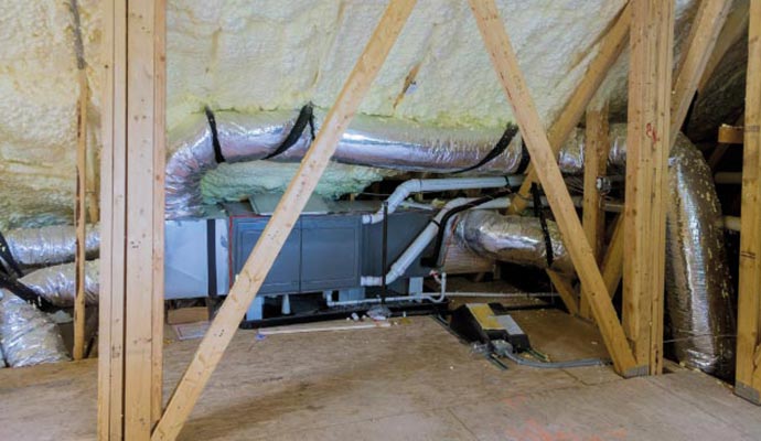 Attic HVAC unit