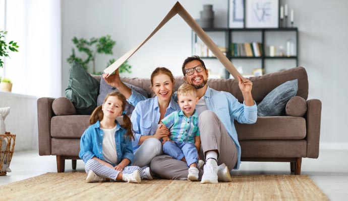 Family enjoying fresh, clean indoor air quality