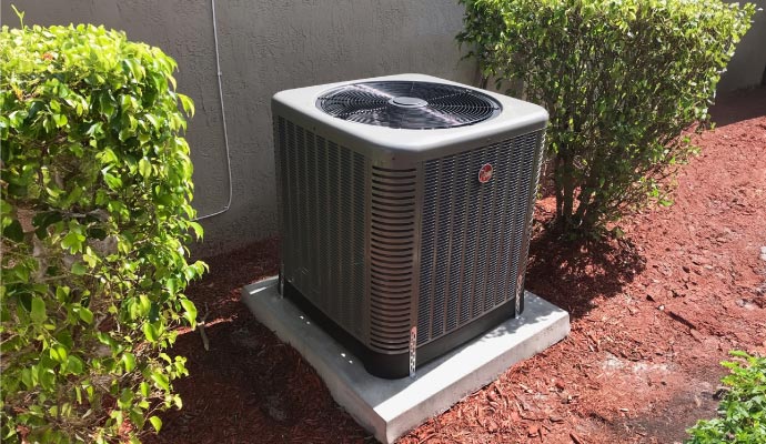 An installed air conditioner unit