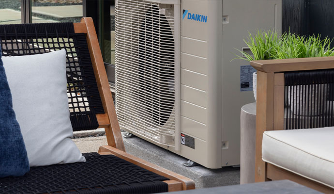 Installed Daikin AC outdoor unit