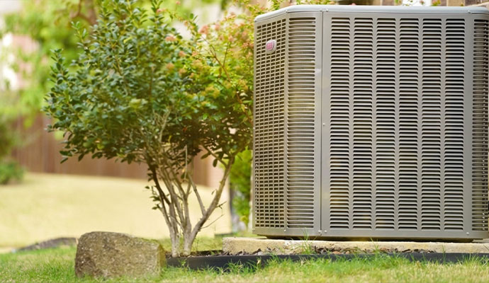 Installed heat pump